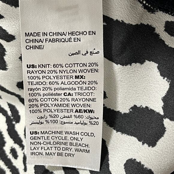 Chicos Cardigan Women Size L Black Cheetah Print Back Open Front Pockets Sweater - Picture 7 of 7